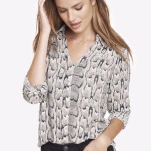 Express Portofino Snakeskin Button Down